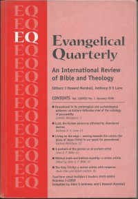 Image of Evangelical Quarterly An International Review Of Bible And Theology