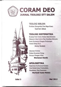 Image of Jurnal Teologi STT Salem : Coram Deo