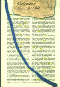 Image of Kontroversi Nama Allah